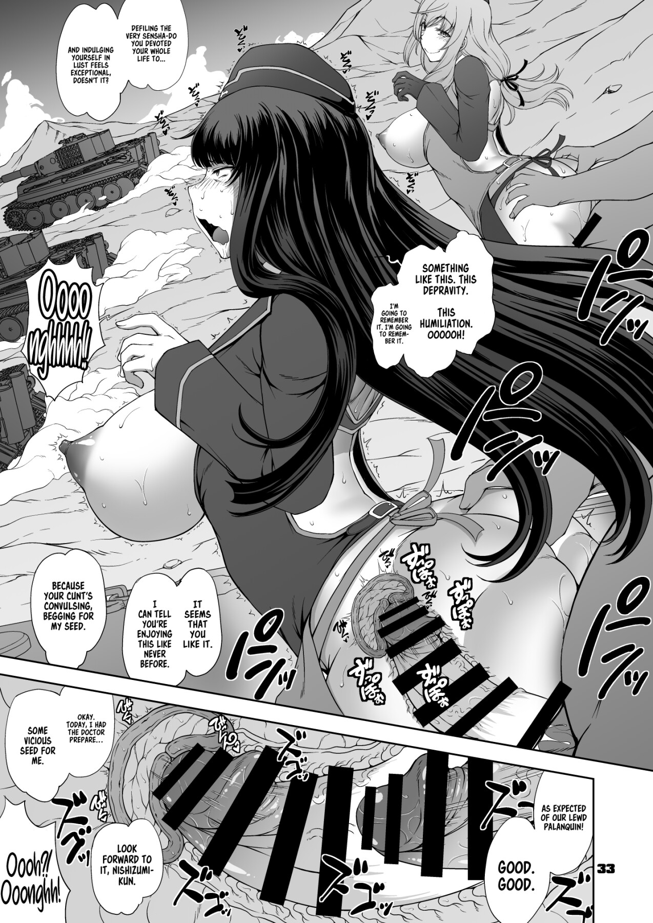 Hentai Manga Comic-The Head's Return To Active Duty: The Complete Submission Ultra-Lewd Sensha-Do-Read-33